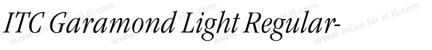 ITC Garamond Light Regular字体转换